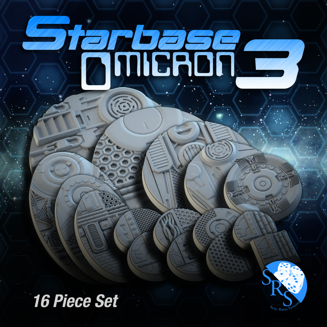 Scifi Base Set - Starbase Omicron3 25mm rectangular unpainted