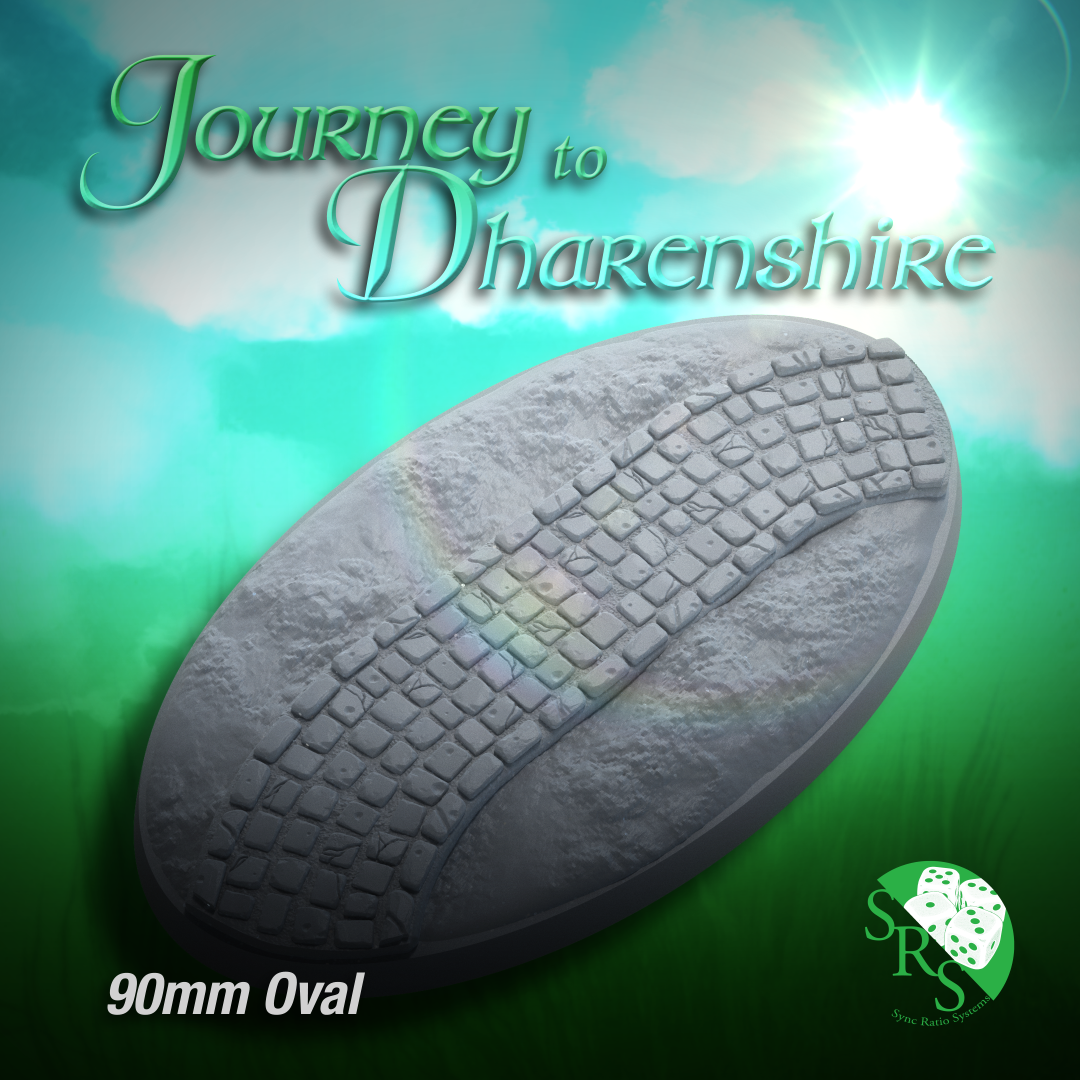 Cobblestone Base Set - Journey to Dharenshire 90mm oval 