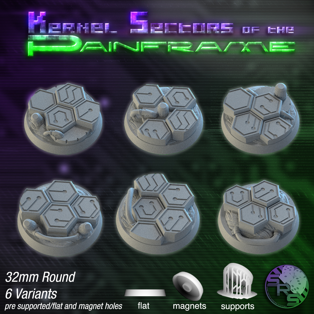 25mm round set (6 bases) skaled