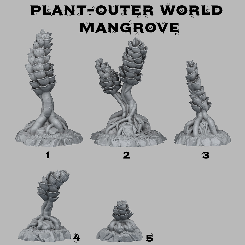 Außenwelt Mangroven Pflanzenset