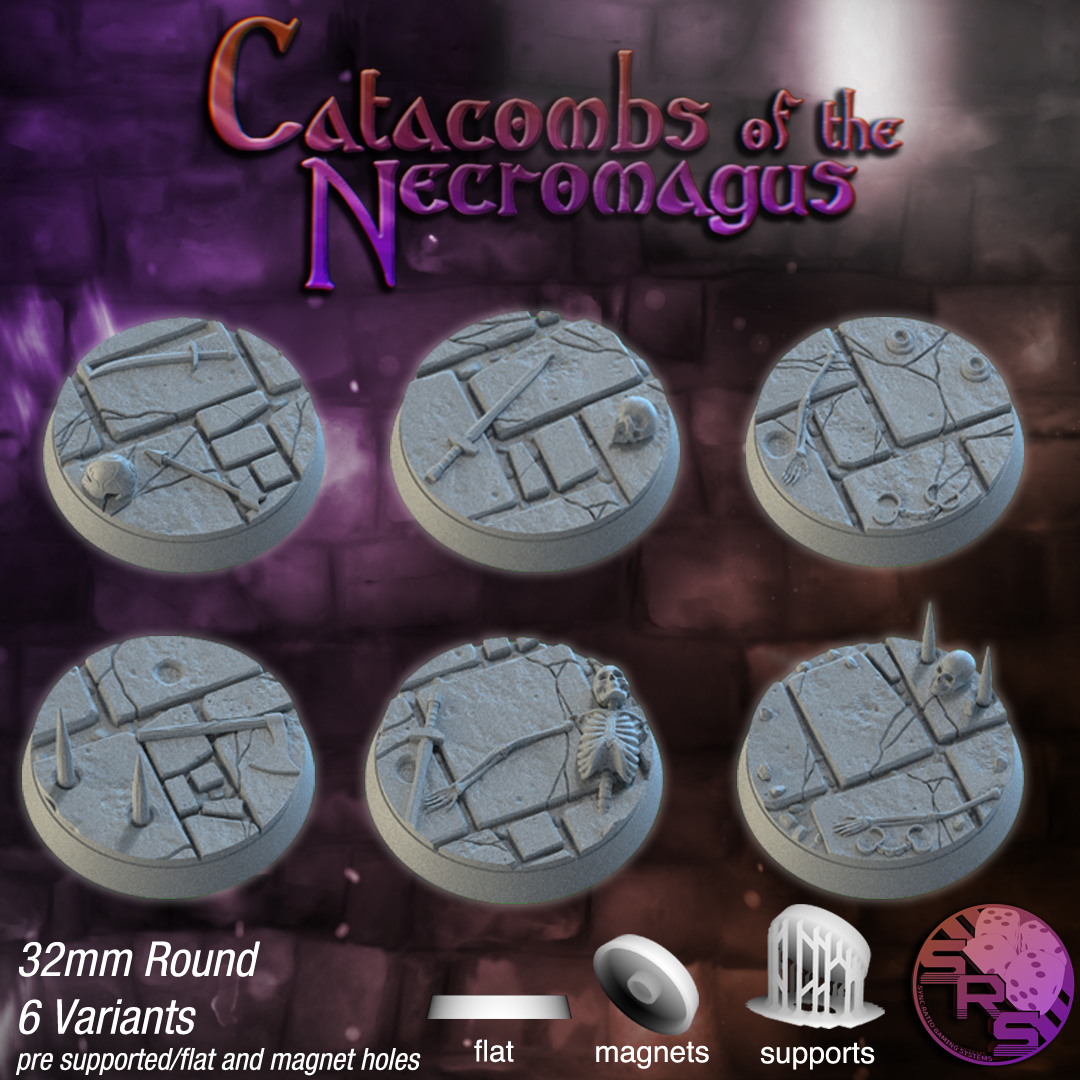 32mm round Set (6 Bases)