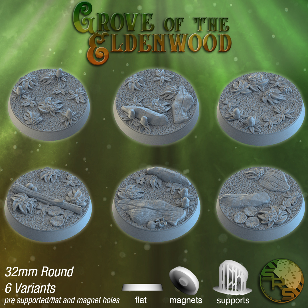 32mm round Set (6 Bases)