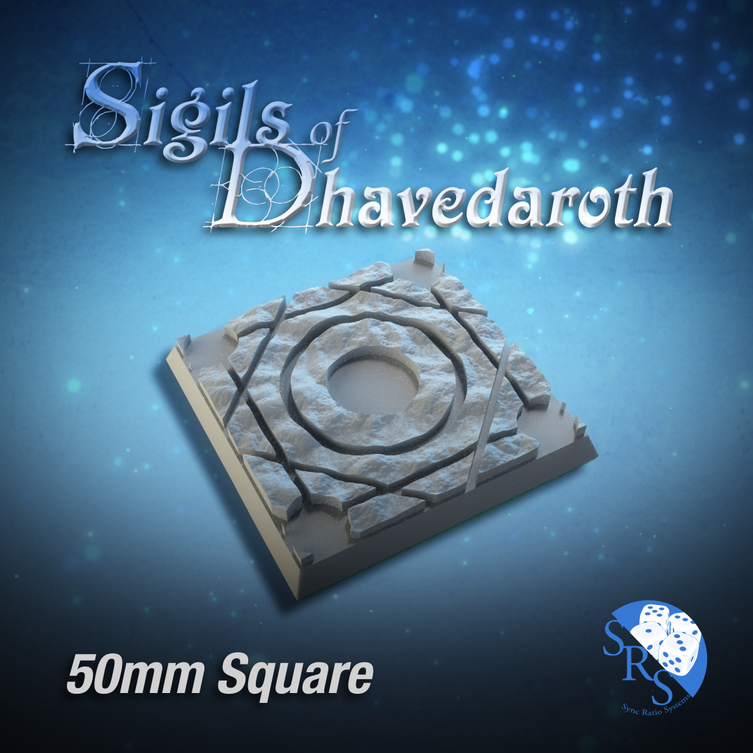 Alchemie Base Set- Sigils of Dhavedaroth - Where Legends Stand 50mm eckig unbemalt