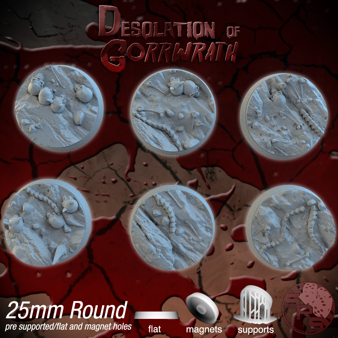 25mm round Set (6 Bases)