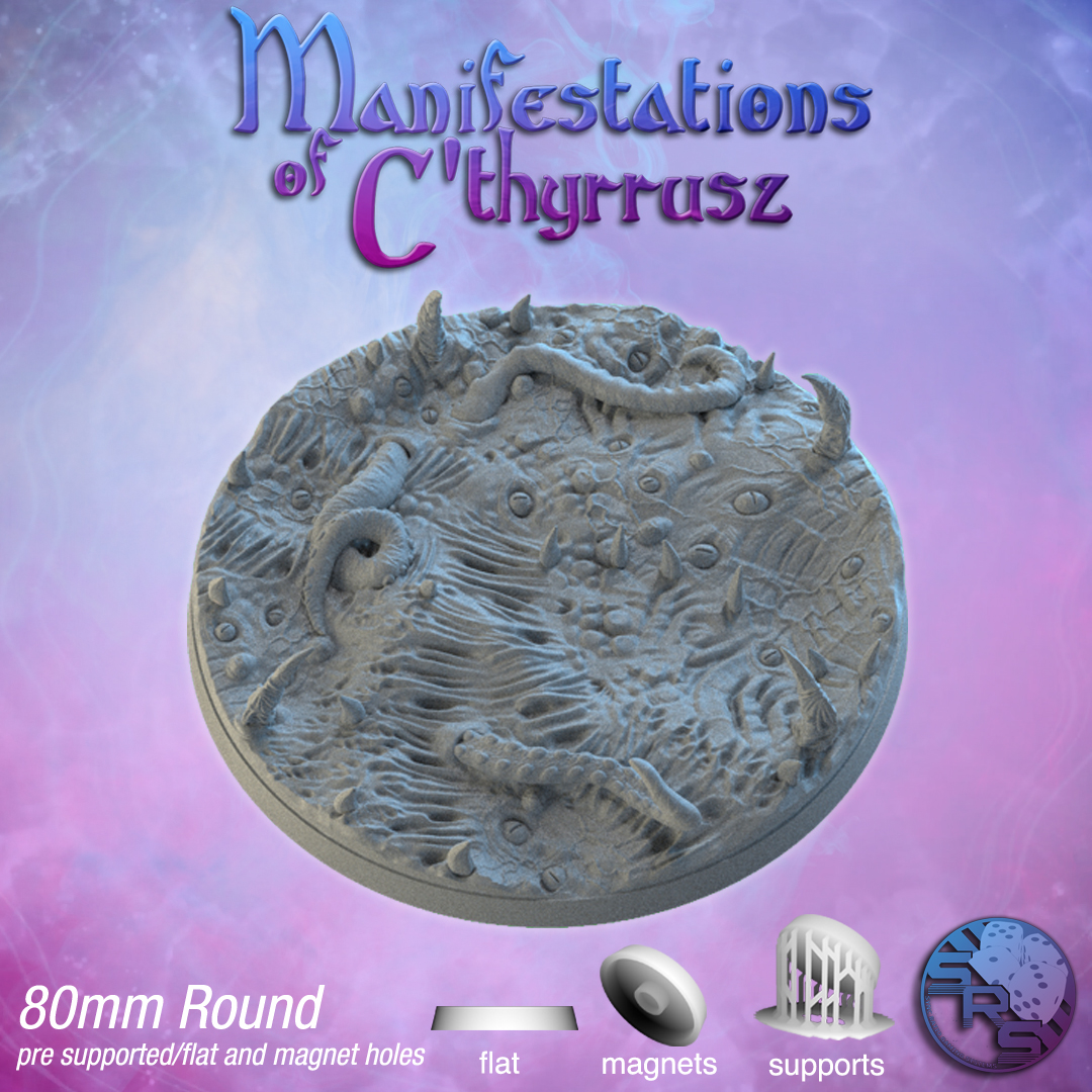 Eldritch Base Set - Manyfastations Of Cthyrrusz 80mm round manually-painted